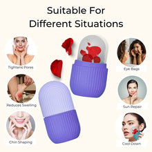 Beauty Ice Roller for Face & Eye Massage (Reusable, Purple)