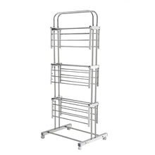 3 Layer Foldable Stainless Steel Cloth Drying Stand With Wheels