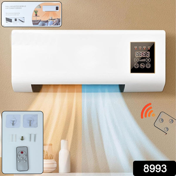 Wall Mounted Air Conditioner Fan Cooling And Heating Dual Purpose Small Air Conditioning Fan With Remote Control