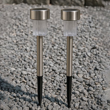 Solar-powered Stainless Steel Garden Pathway Lights 31x4 Cm (2 Pc)